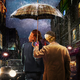 Crowley and Aziraphale standing together in Soho.